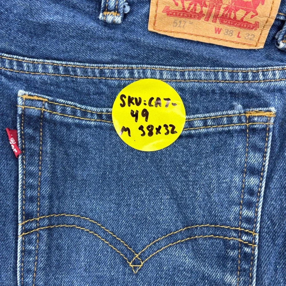 Levis 517 Mens 38x32 Vintage Style Bootcut Jeans Thigh Faded Denim